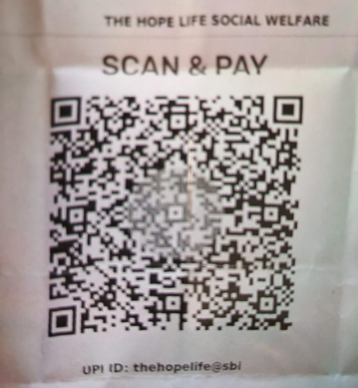 UPI QR Code for Donation
